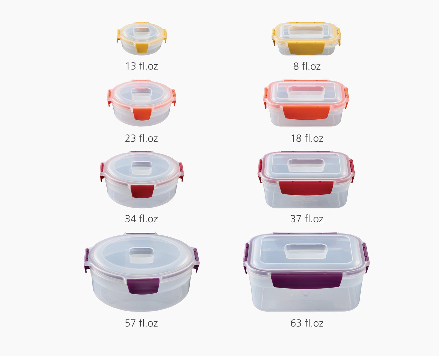 [half-width] Nest Lock 8-Piece Multicolour Mixed Container Set
