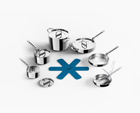 [hidden] Space Steel Folding Handle 6-Piece Cookware Set