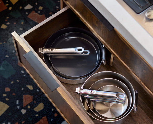 [hidden] [lifestyle] Space Steel Folding Handle Non-Stick 24cm Frying Pan