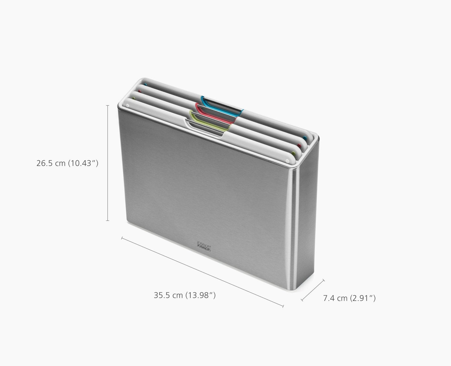 [half-width] Folio™ Steel 4-piece Chopping Board Set With Stone Stainless-Steel Case