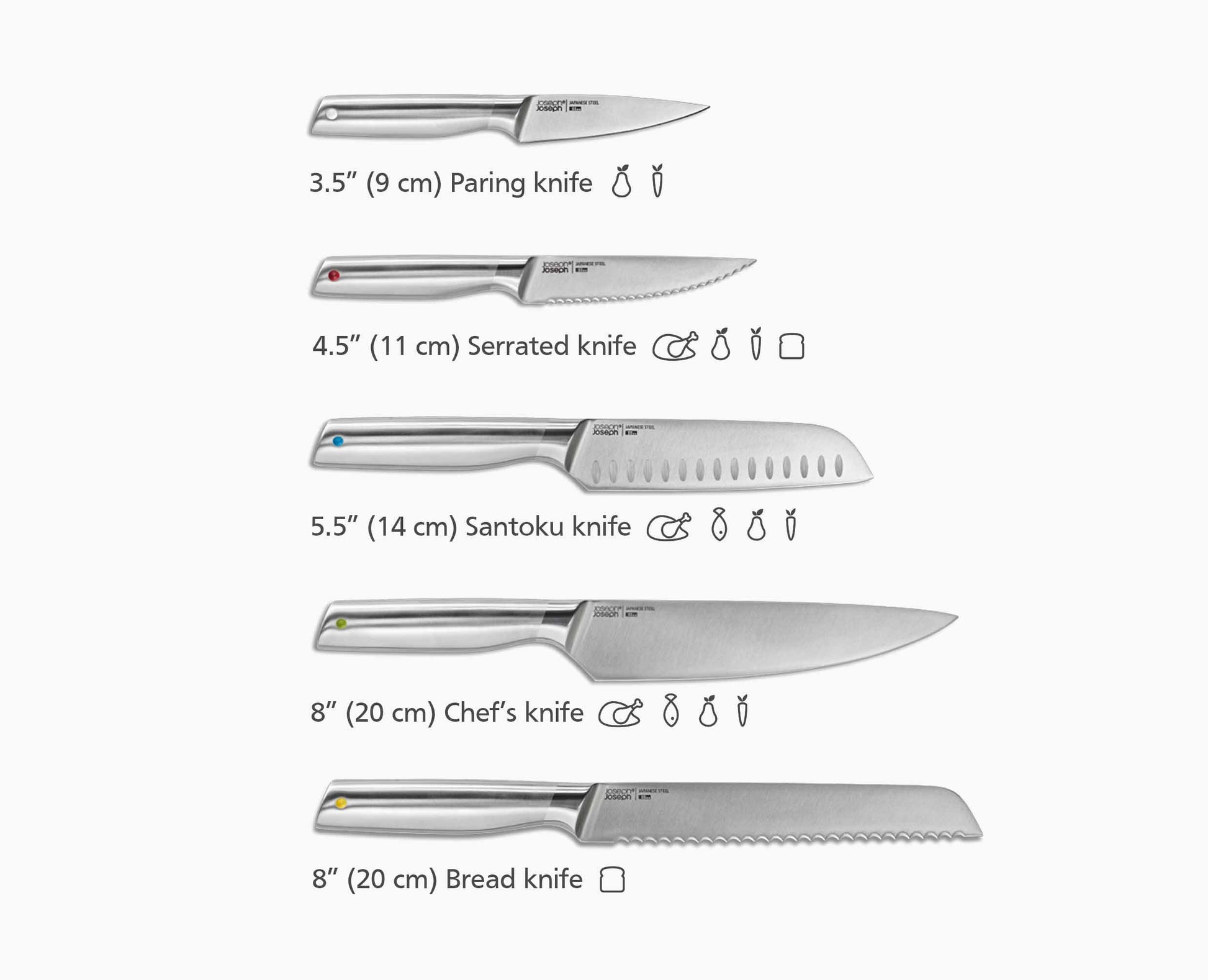 [half-width] Elevate™ Steel Knives Bamboo 5-piece Set - 10564 - Image 8