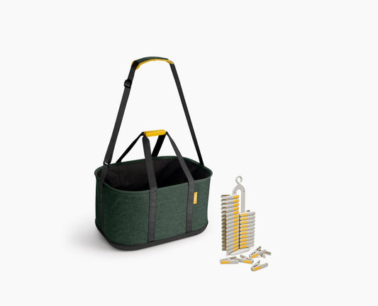 [hidden] 2-piece Hold-All 45L Outdoor Laundry Basket & Peg Set