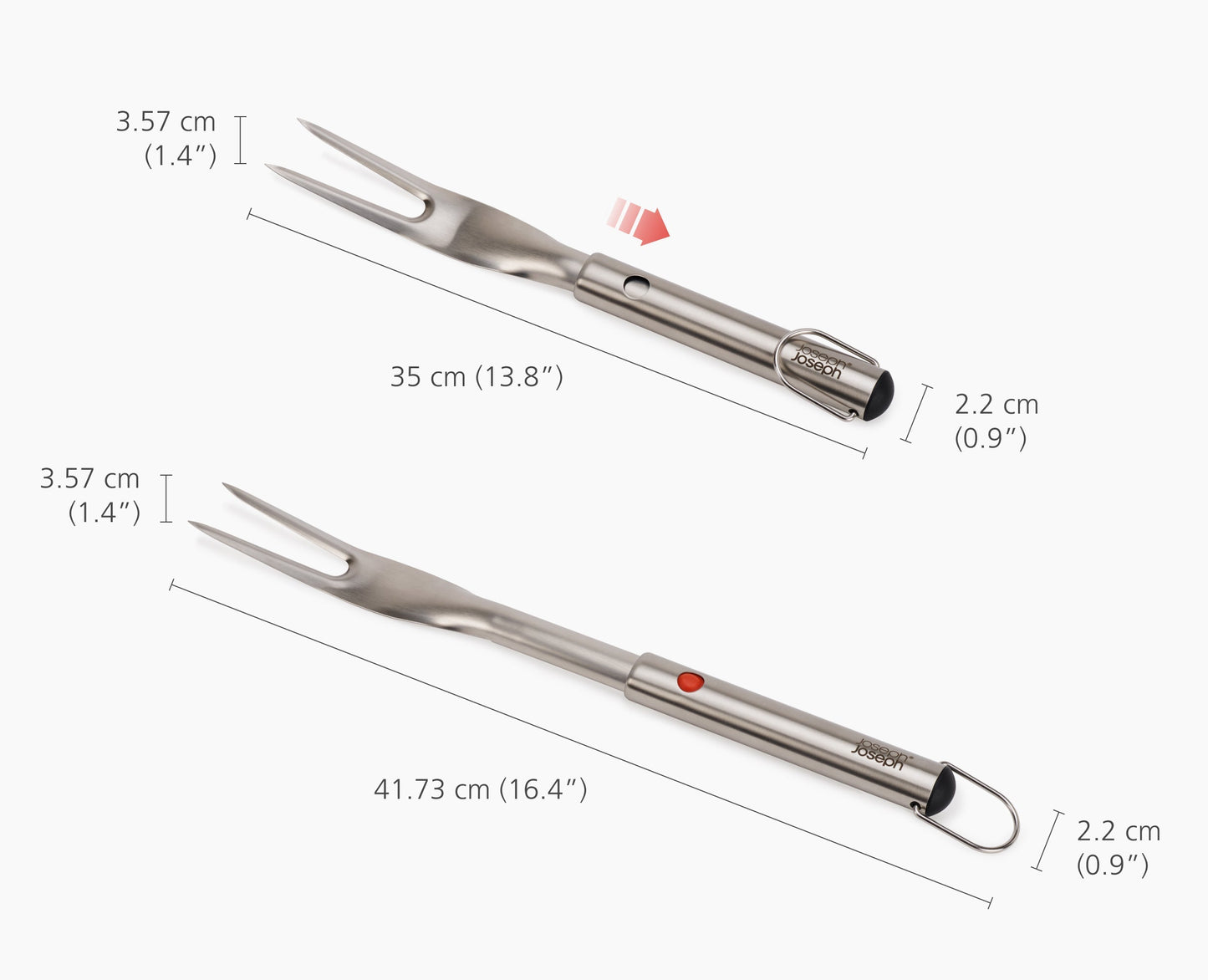 [half-width] GrillOut Stainless-Steel BBQ Fork with Extending Handle
