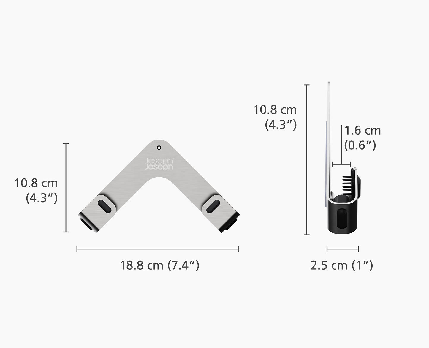 [half-width] Space™ Pack of 2 Stainless-steel Pan Lid Holders - 45059 - Image 6