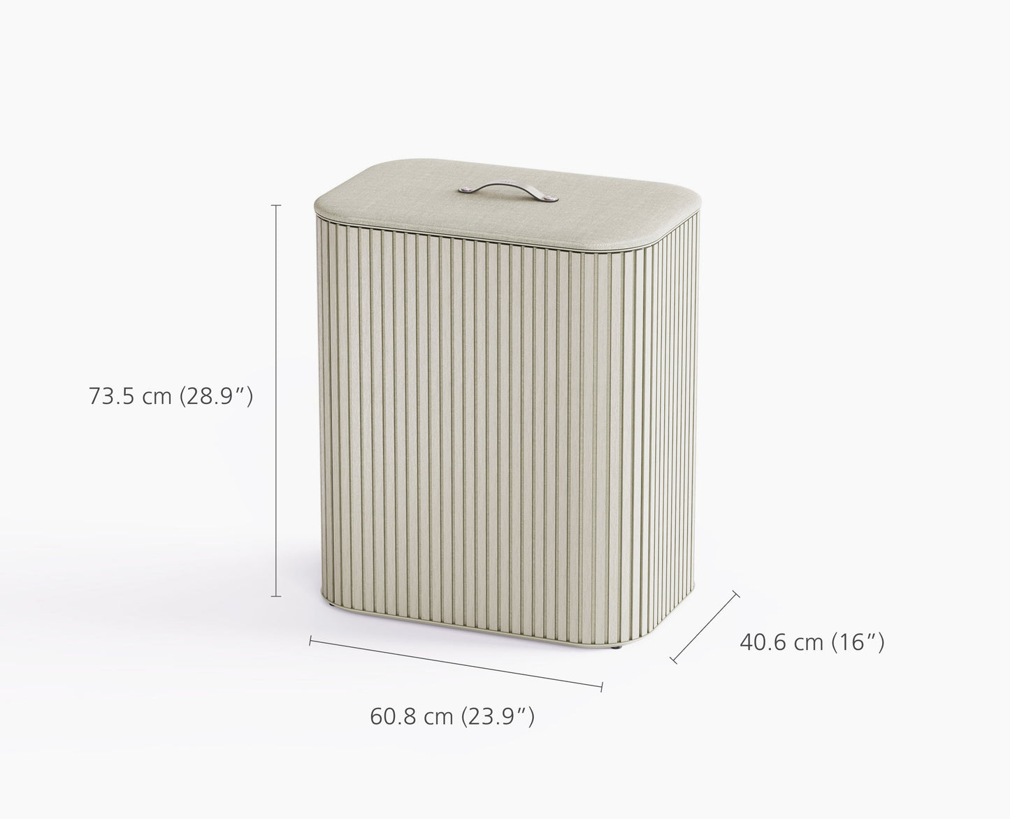[half-width] Tota Trio Luxe 90L Ecru Laundry Separation Basket
