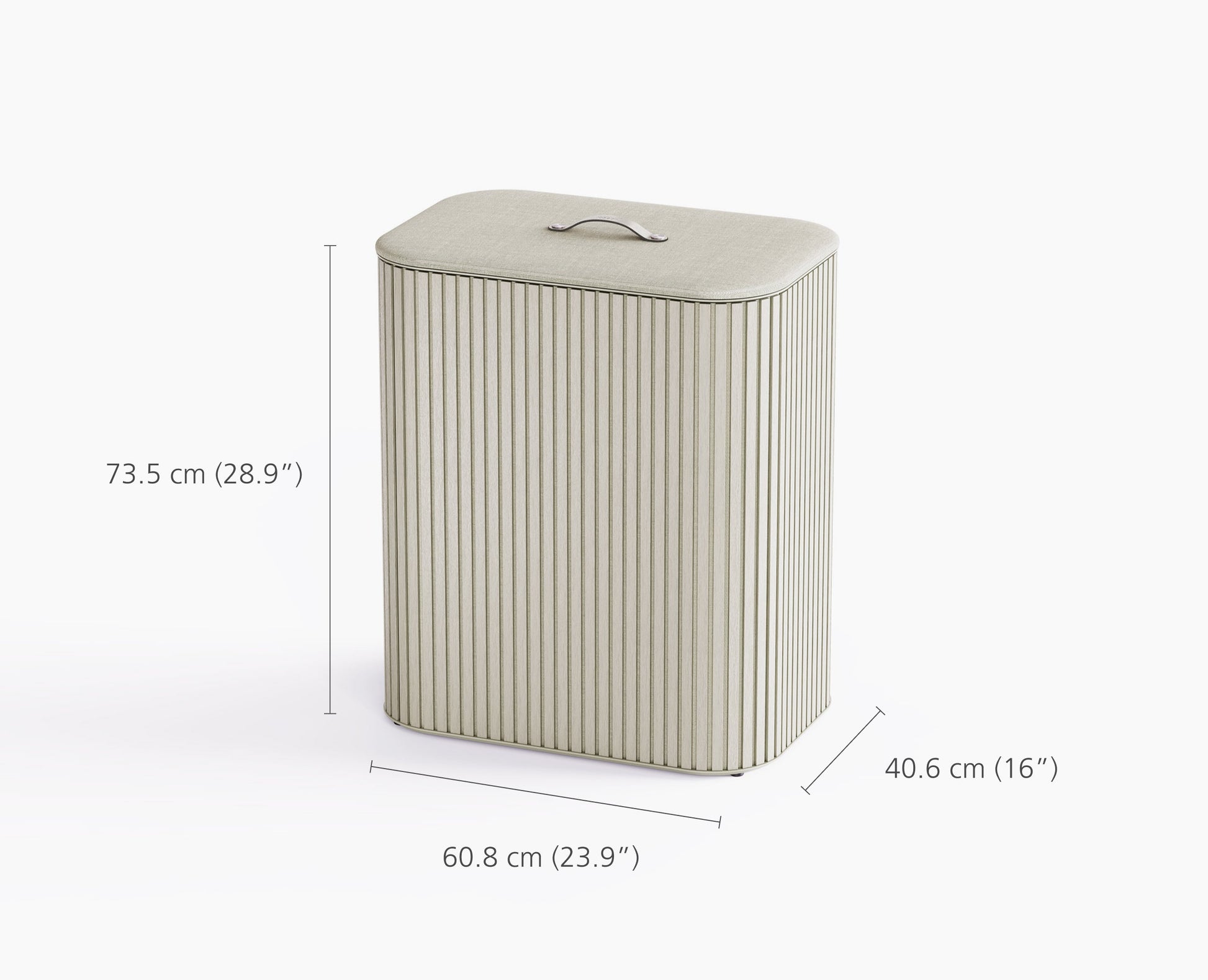 [half-width] Tota Trio Luxe 90L Ecru Laundry Separation Basket