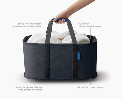 [half-width] Hold-All™ Black Collapsible 35L Laundry Basket