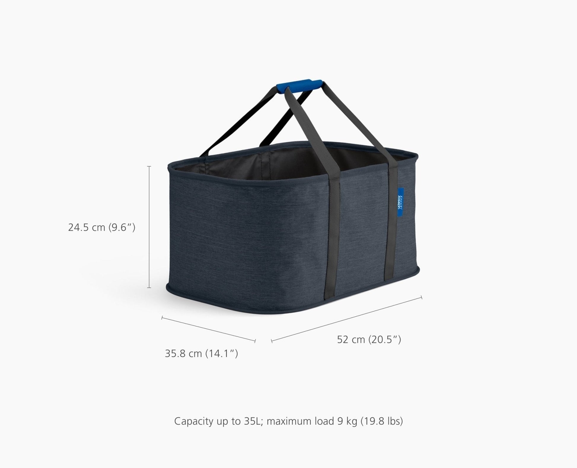 [half-width] Hold-All™ Black Collapsible 35L Laundry Basket