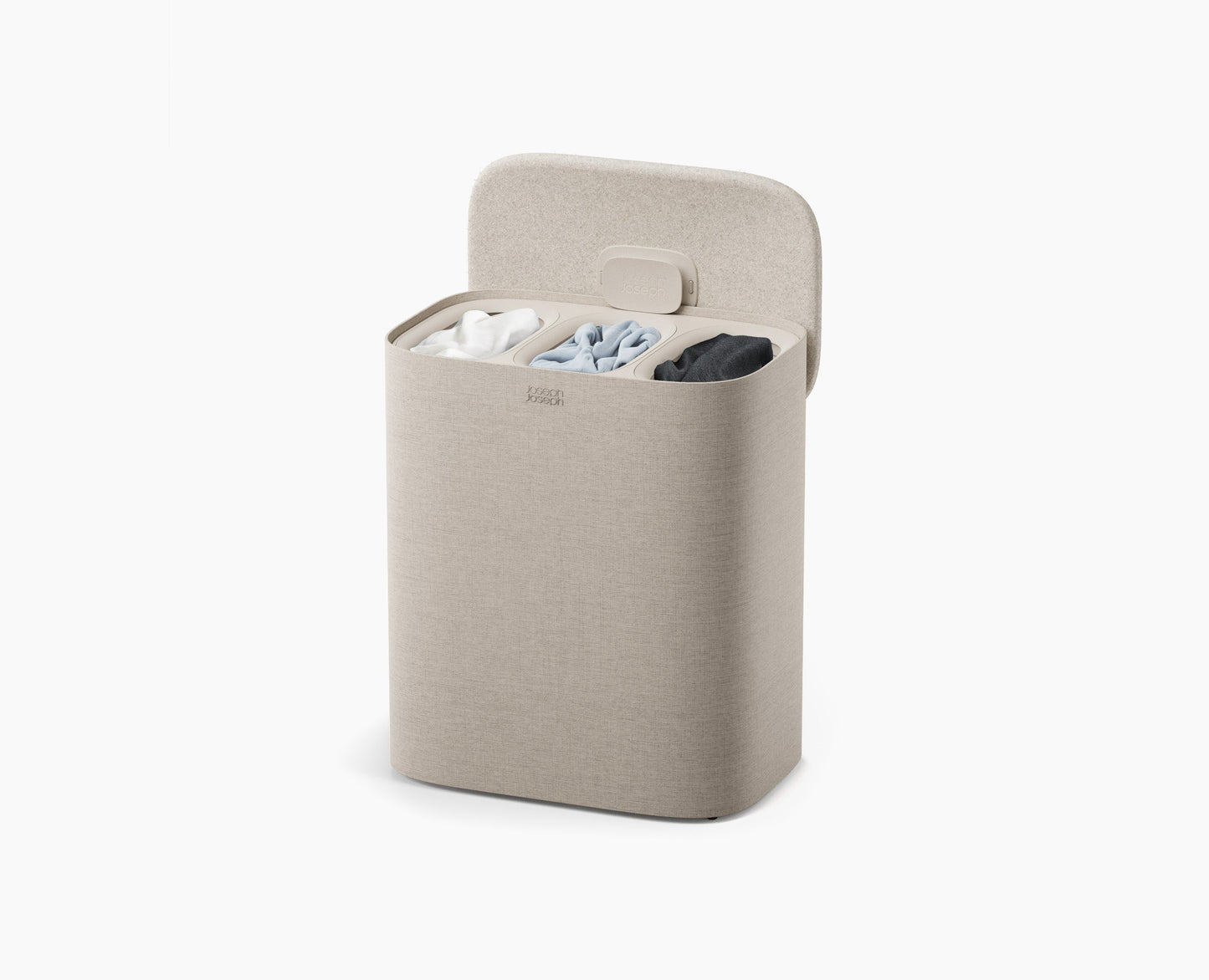 [hidden] Tota 2 Trio 90L Pale Mushroom Laundry Separation Basket