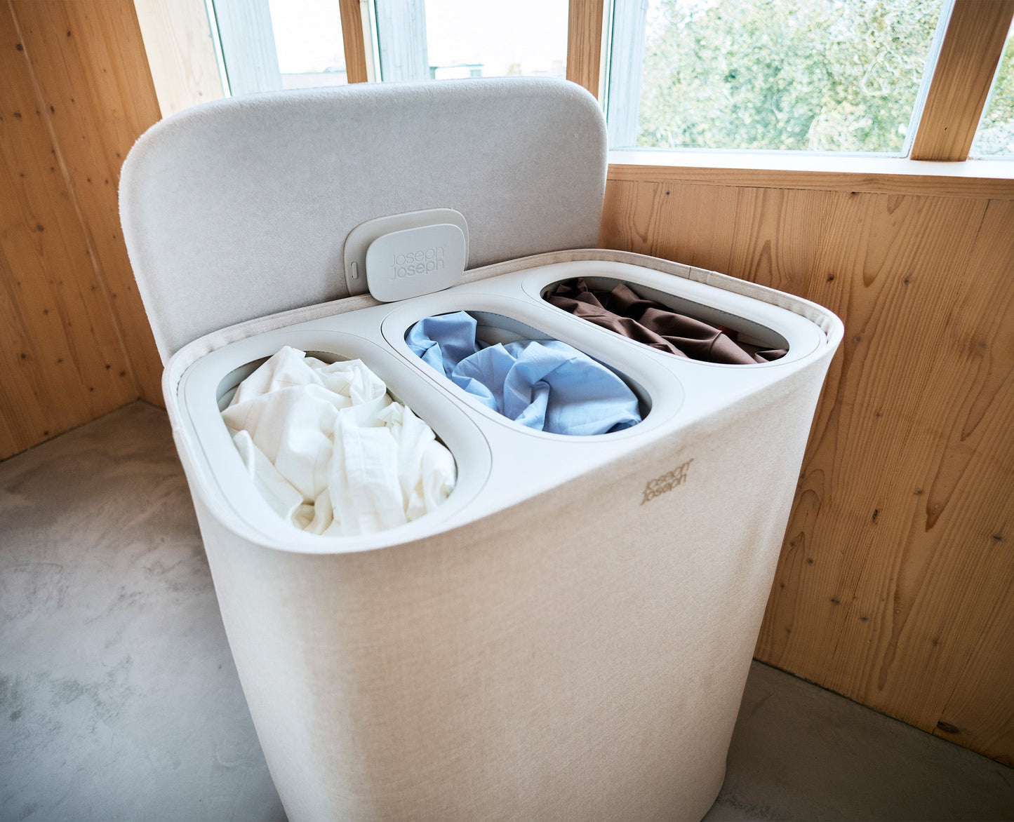 Tota 2 Trio 90L Pale Mushroom Laundry Separation Basket