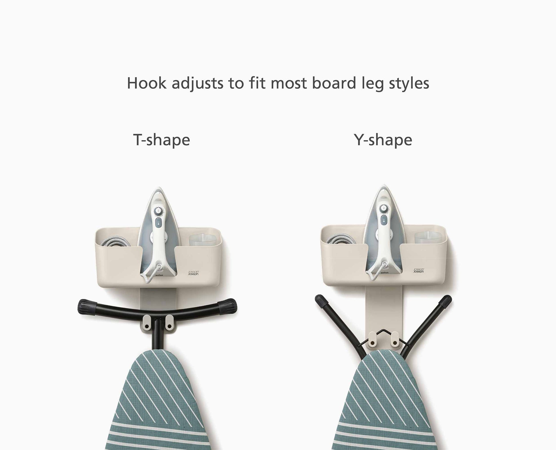 [half-width] IronHub™ Wall-mounted Iron Storage Caddy - 50043 - INFO