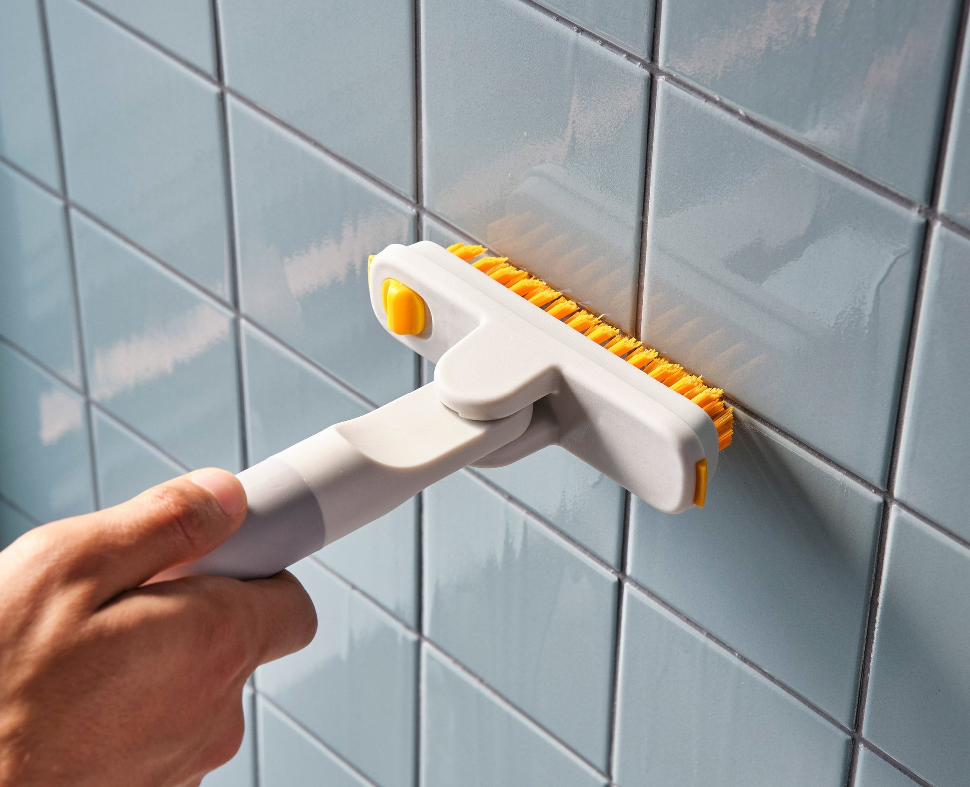 [half-width] CleanTech™ 2-in-1 Tile Scrubber Tool with Extension Pole