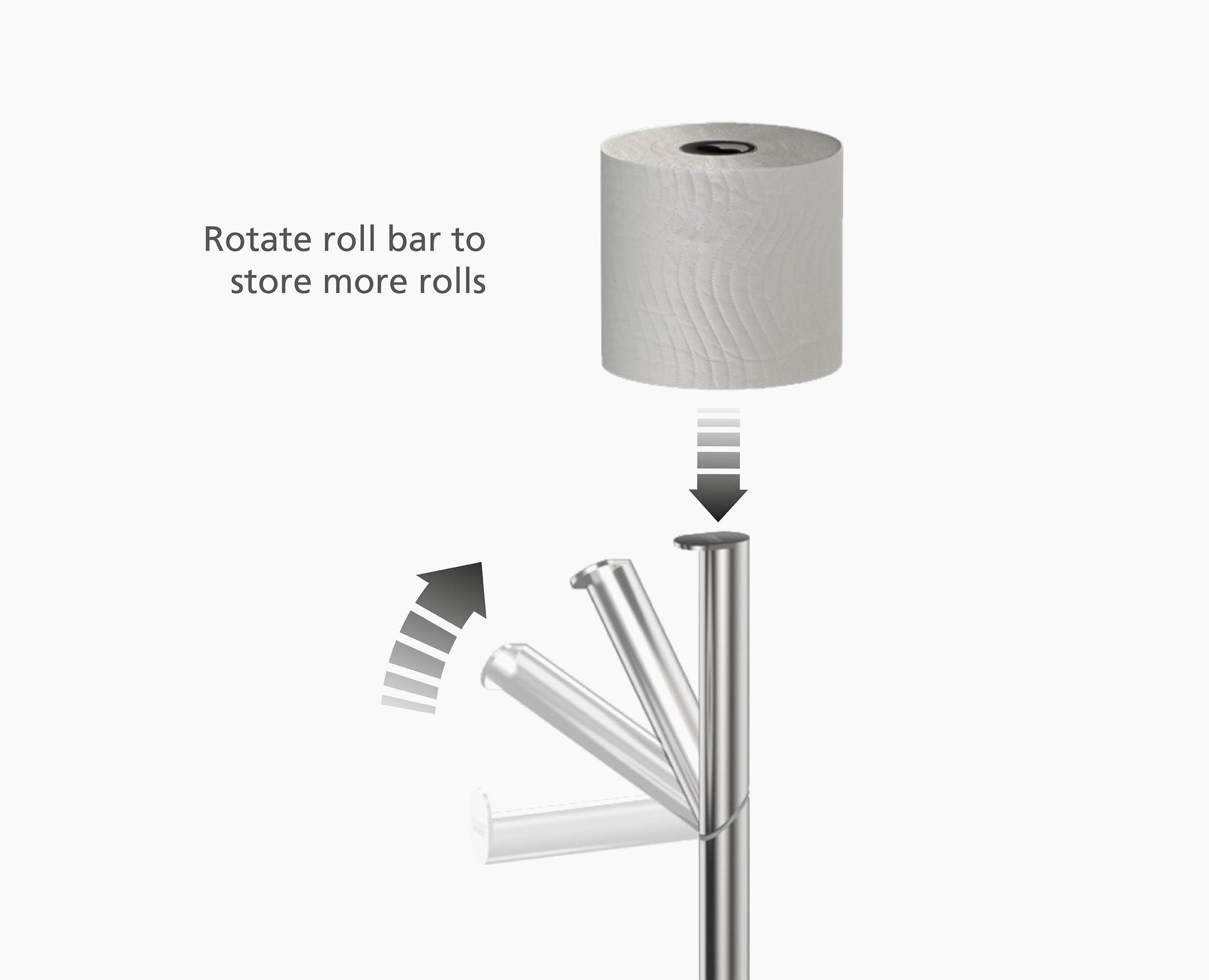 [half-width] Easystore™ Luxe 2-in-1 Toilet Roll Stand - 70594 - INFO
