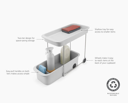 [half-width] CupboardStore™ 2-Tier Easy-Access Storage Caddy