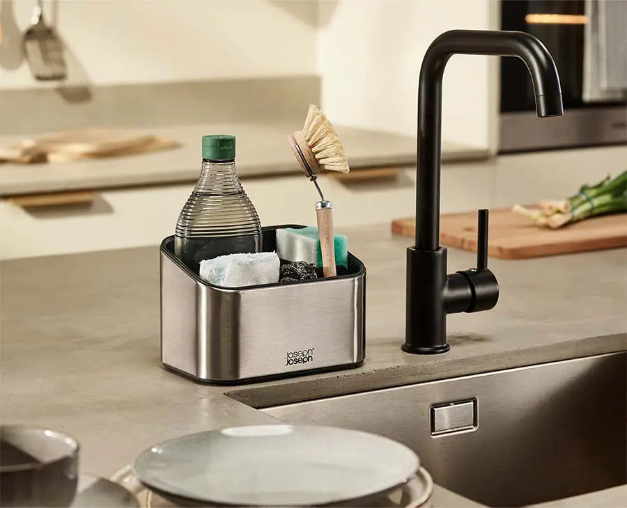 [hidden] [lifestyle] Surface™ Tiered Stainless-steel Sink Tidy - 851646 - Image 2