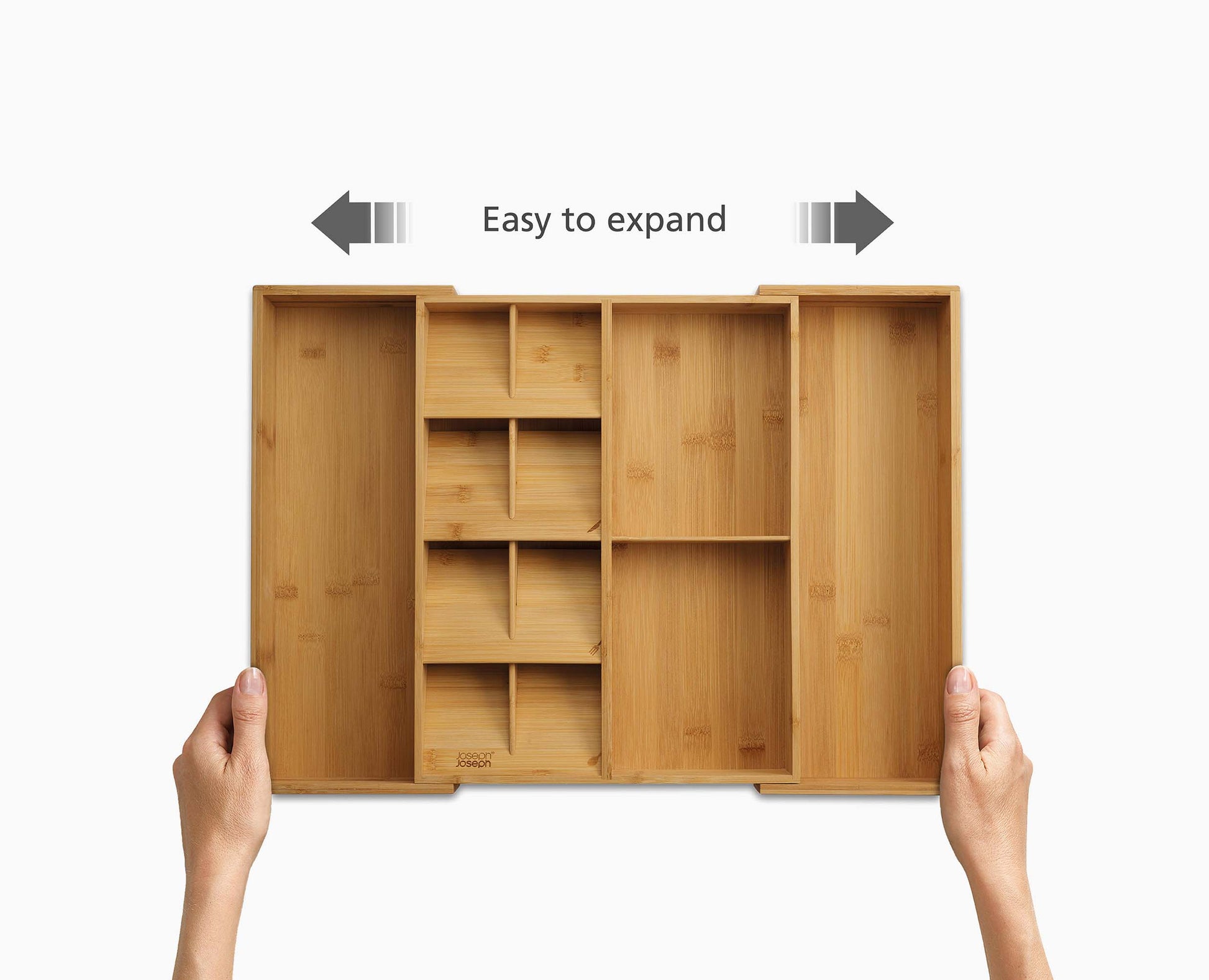 [half-width] DrawerStore™ Bamboo Expanding Cutlery Organiser - 851696 - INFO