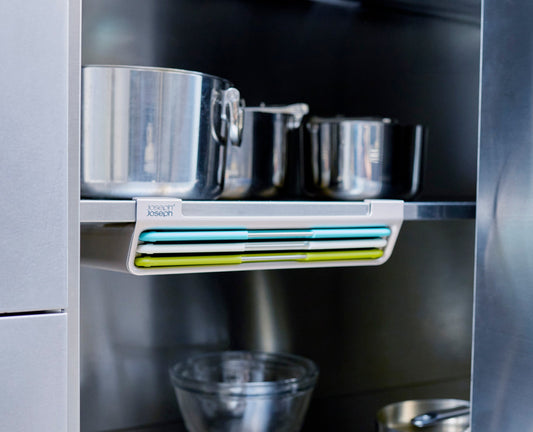 [hidden] [lifestyle] Folio™ Slim 3-piece Under-shelf Chopping Board Set - 60199 - Image 1