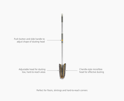 CleanTech™ Adjustable Floor Duster with Replacement Pad