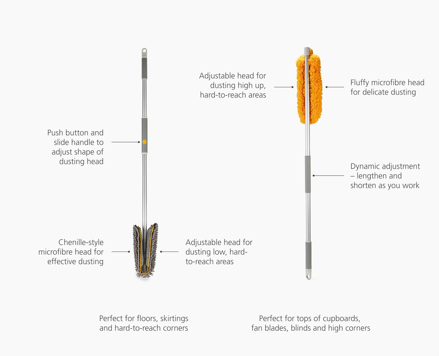 CleanTech™ Adjustable High Zone & Floor Duster Set