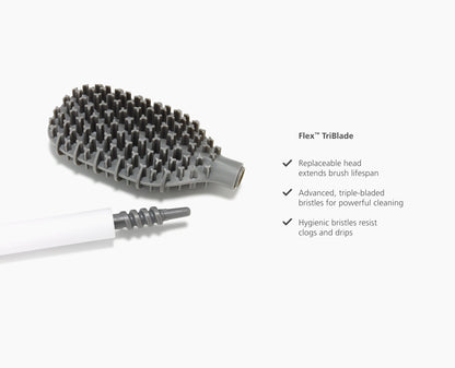 Flex™ TriBlade Lite Pack of 2 White Toilet Brushes