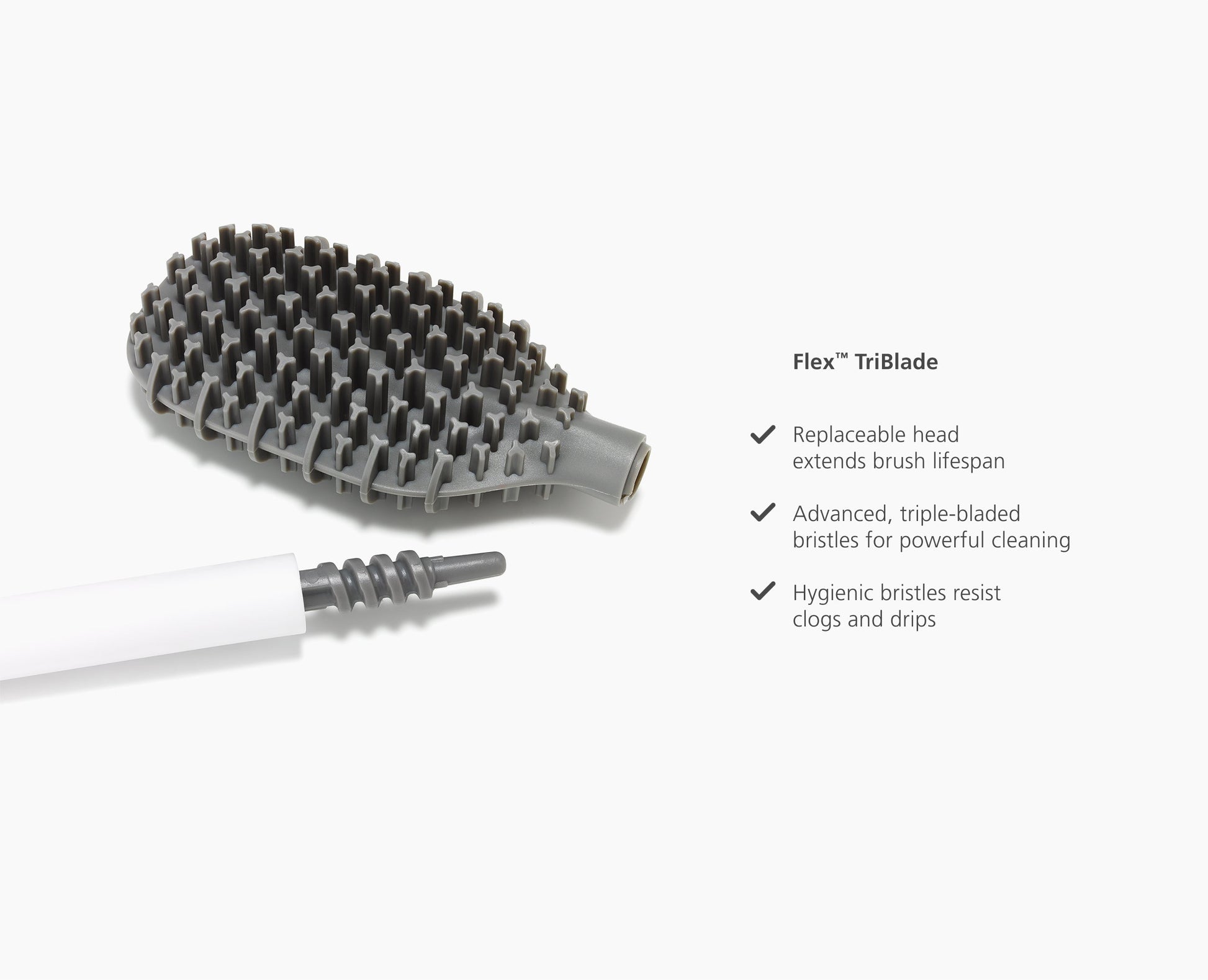 Flex™ TriBlade White Toilet Brush