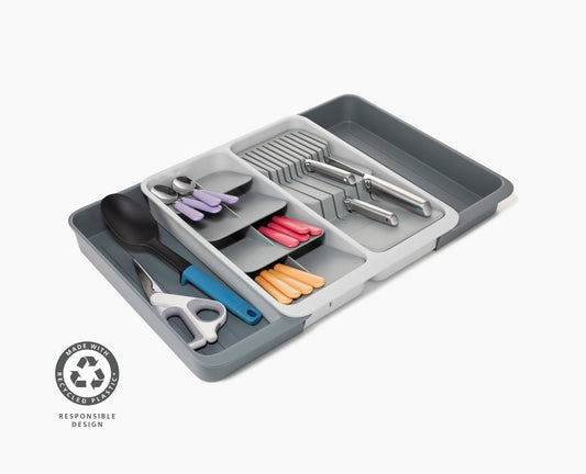 [hidden] DrawerStore™ Expanding Tiered Cutlery, Utensil, Gadget & Knife Organiser