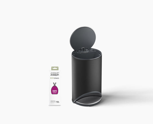 [hidden] Arc™ 10L Easy-push Matt Black Pedal Bin Starter Set