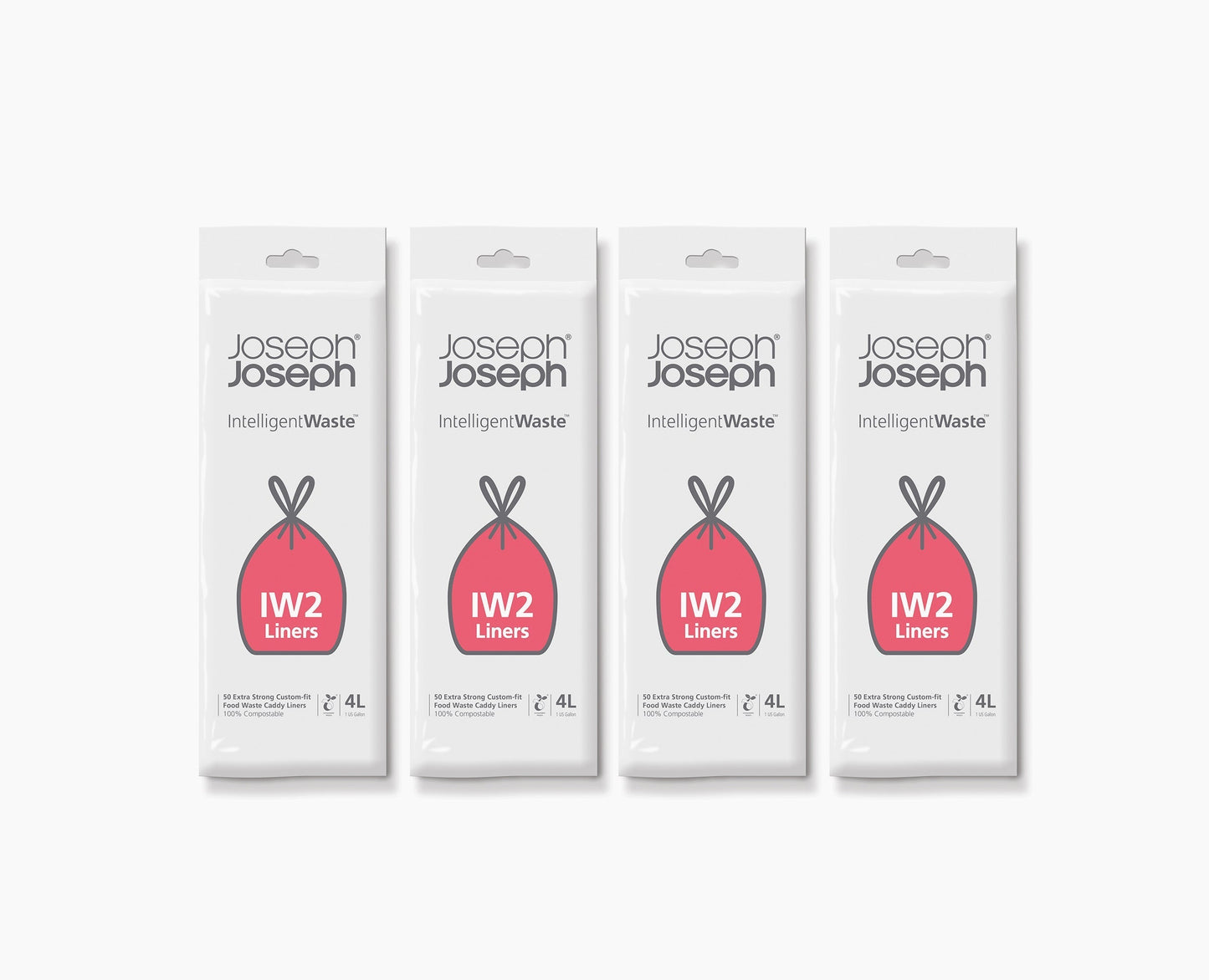 [hidden] IW2 4L White Food Waste Caddy Liners - 4 pack - Image 1