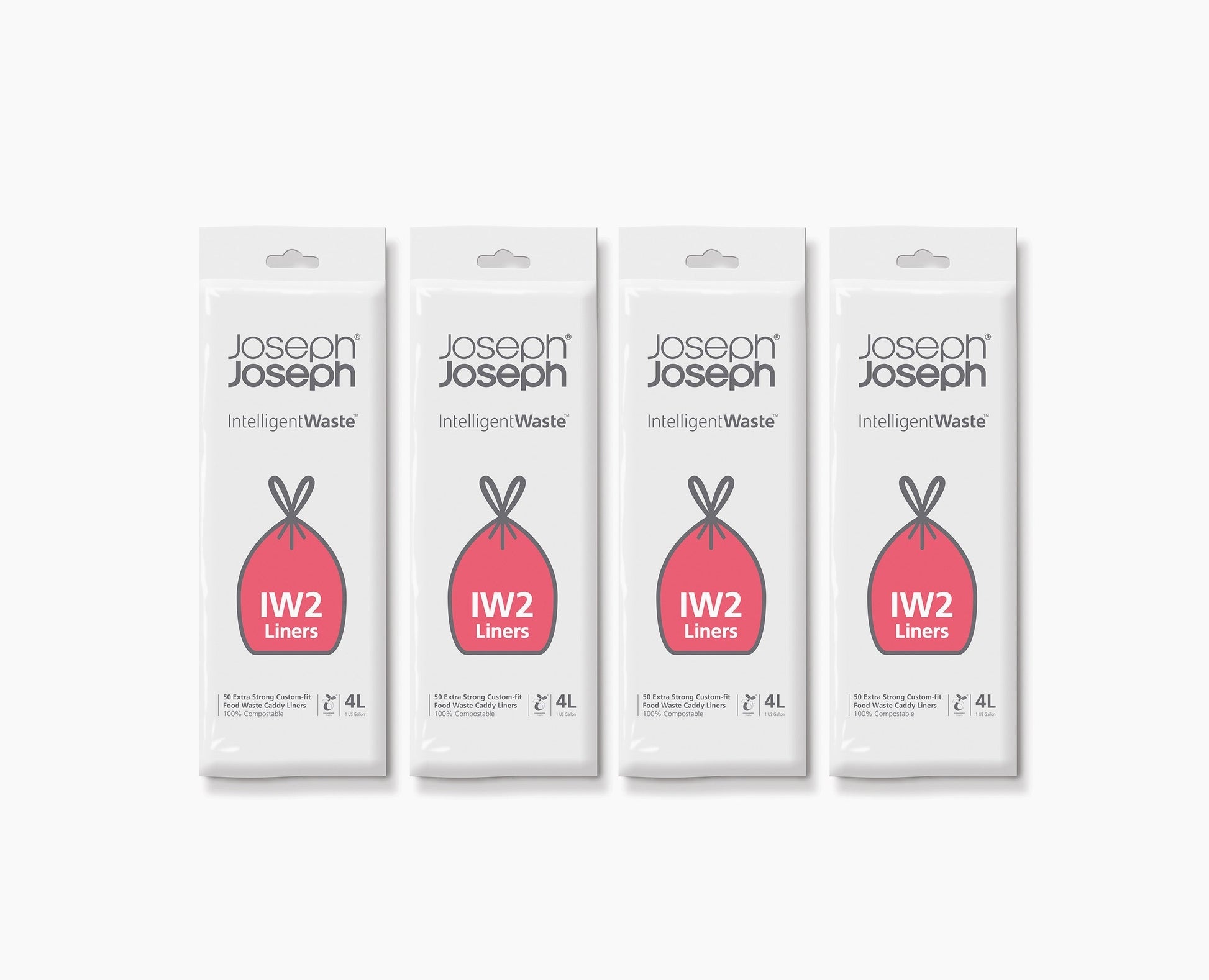 [hidden] IW2 4L White Food Waste Caddy Liners - 4 pack - Image 1