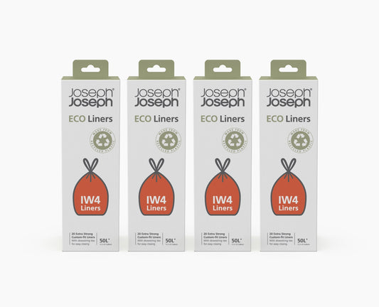 [hidden] IW4 50L Grey Recycled Bin Liners - 4 pack - Image 1