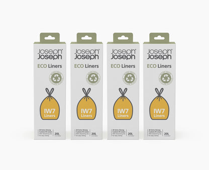 [hidden] IW7 20L Grey Recycled Bin Liners - 4 pack - Image 1