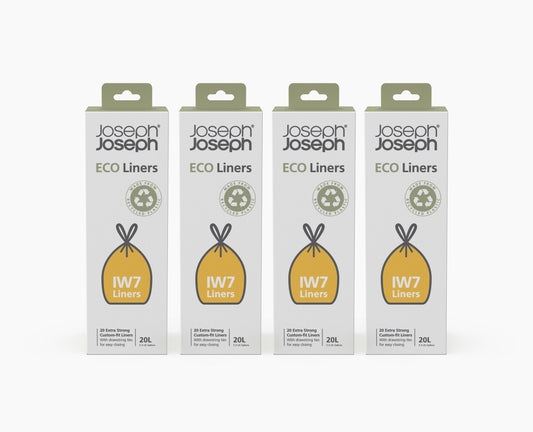 [hidden] IW7 20L Grey Recycled Bin Liners - 4 pack - Image 1