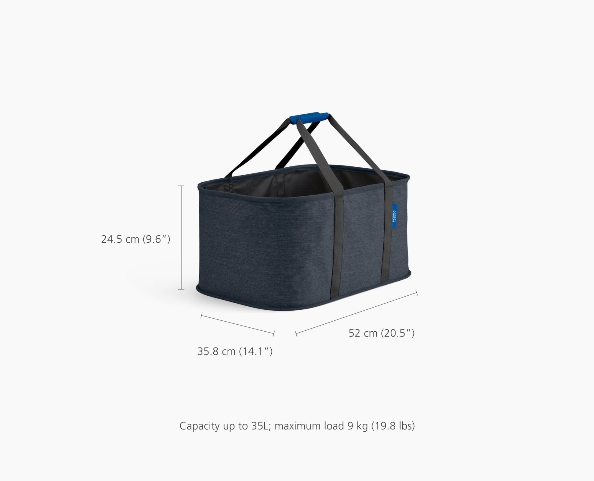 [half-width] 2-piece Black Tota 90L & Hold-All Laundry Basket Set