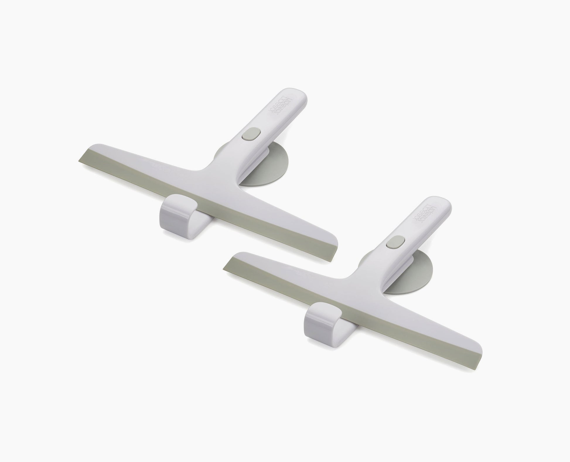 [hidden] EasyStore™ Light Grey Shower Squeegee with Storage Hook - 2 pack