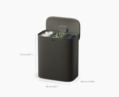 Tota 2 Trio 90L Forest Gray Laundry Separation Basket